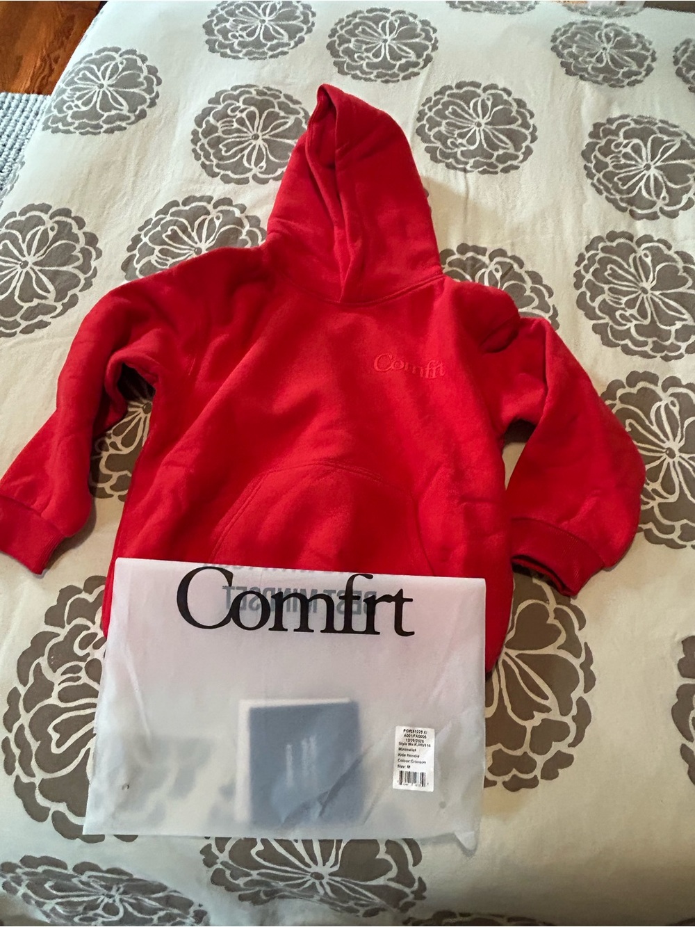 Comfort Kids' Red Pullover Hoodie
